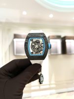 Richard Mille Replica Watch RM055 Carbon White Rubber Strap 45mm