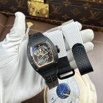 Richard Mille RM055 Replica Watches Case Black Ceramic Bezel Bronze Color ZF Factory 49.9×42.7mm