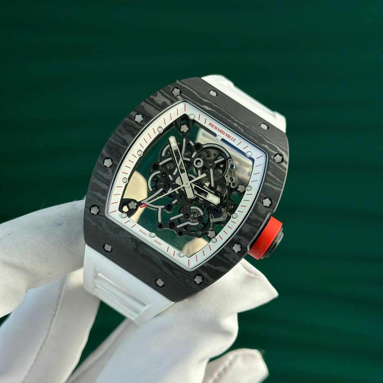 Dong-Ho-Richard-Mille-RM055-Vo-Carbon-NTPT-Che-Tac-Mau-Trang-Nha-May-ZF-49.9×42-4.jpg Richard Mille RM055 Carbon NTPT Fake Watches Skeleton Dial White Strap ZF Factory 49.9×42.7mm - Image 1