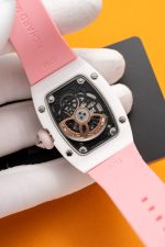 Richard Mille RM07-01 Ceramic Best Replica Watch Pink Rubber Strap 36mm - Image 7