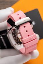 Richard Mille RM07-01 Ceramic Best Replica Watch Pink Rubber Strap 36mm - Image 8