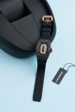 Richard Mille RM07-01 Carbon Fake Watch Black Rubber Strap 36mm