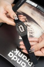 Richard Mille RM07-01 Carbon Fake Watch Black Rubber Strap 36mm - Image 2