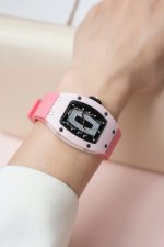 Richard Mille RM07-01 Ceramic Fake Watches Pink Rubber Strap 36mm - Image 3