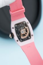 Richard Mille RM07-01 Ceramic Fake Watches Pink Rubber Strap 36mm - Image 8