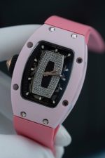 Richard Mille RM07-01 Ceramic Fake Watches Pink Rubber Strap 36mm - Image 4
