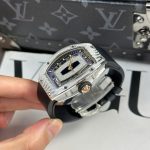 Richard Mille RM07-01 Best Replica Watches Diamonds Black Rubber Strap ZF Factory 36mm - Image 4
