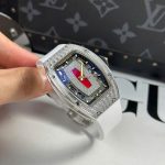 Richard Mille RM07-01 Best Replica Watches Diamonds White Rubber Strap ZF Factory 36mm - Image 2