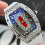 Richard Mille RM07-01 Best Replica Watches Diamonds White Rubber Strap ZF Factory 36mm - Image 4