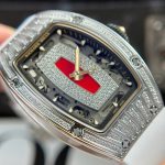 Richard Mille RM07-01 Best Replica Watches Diamonds White Rubber Strap ZF Factory 36mm - Image 5