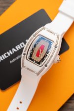 Richard Mille RM07-01 Replica Watch With Diamonds White Ceramic Case 36mm