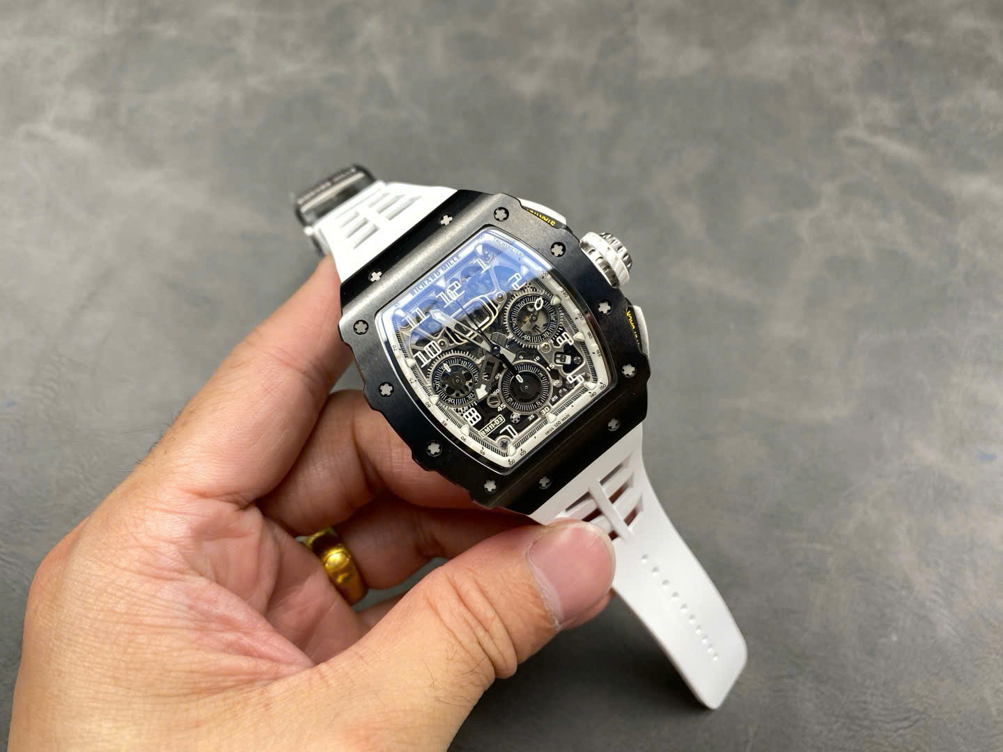 Dong-Ho-Richard-Mille-RM11-03-Automatic-Flyback-Chronograph-Replica-Nha-May-KU-45x50mm-4.jpg Richard Mille RM11-03 Automatic Flyback Chronograph Replica Watches KU Factory 45x50mm - Image 1