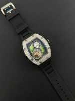 Richard Mille RM19-02 Imitation Watches Full Diamonds CZ Rubber Strap 44mm