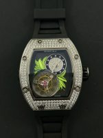Richard Mille RM19-02 Imitation Watches Full Diamonds CZ Rubber Strap 44mm - Image 2