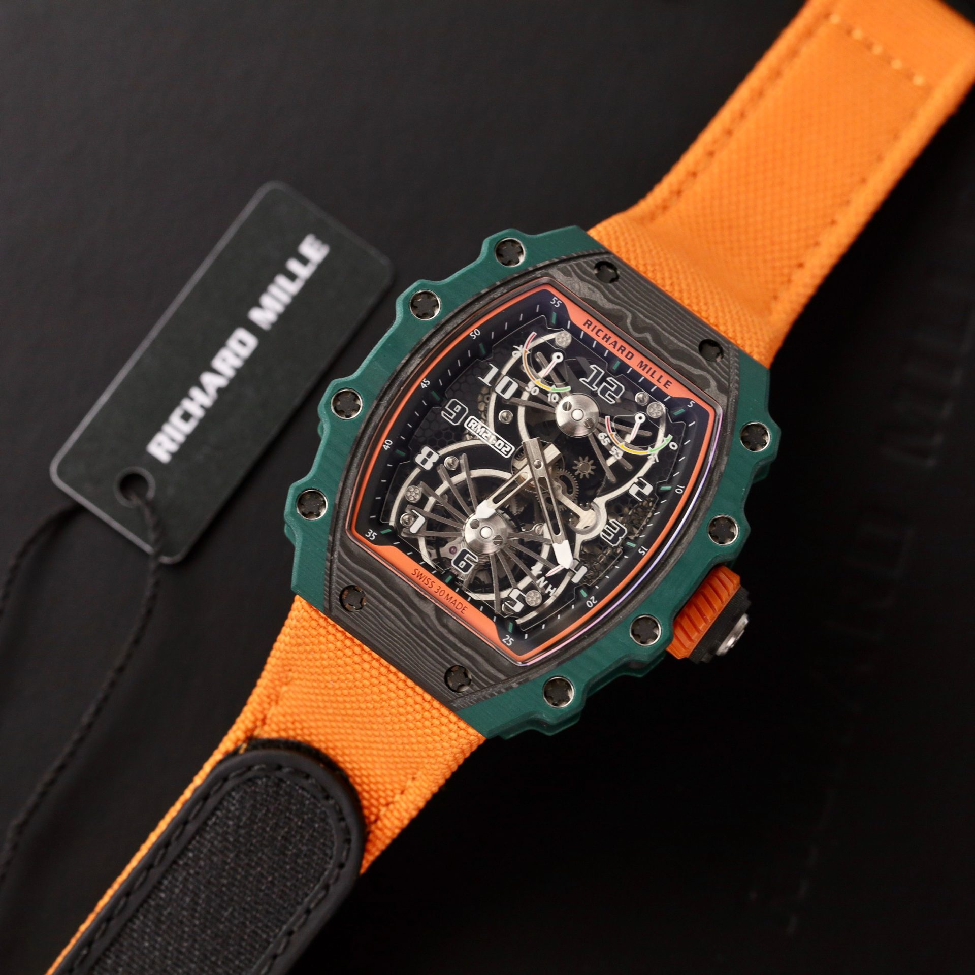 Dong-Ho-Richard-Mille-RM21-01-Che-Tac-Tourbillon-Carbon-Replica-43mm.jpg Richard Mille Replica Watch RM21-01 Tourbillon Carbon RM Factory 43mm - Image 1
