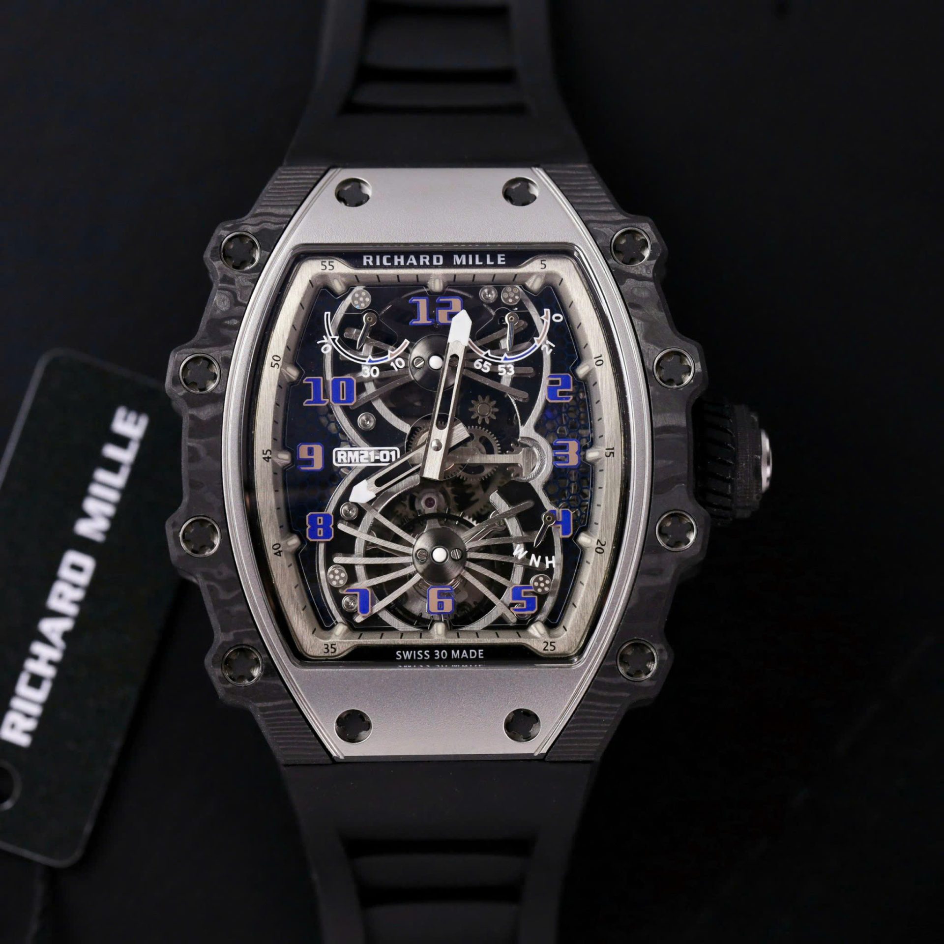 Dong-Ho-Richard-Mille-RM21-01-Tourbillon-Replica-11-Day-Cao-Su-45mm-5.jpg Richard Mille RM21-01 Tourbillon Best Replica Watch Rubber Strap 45mm - Image 1