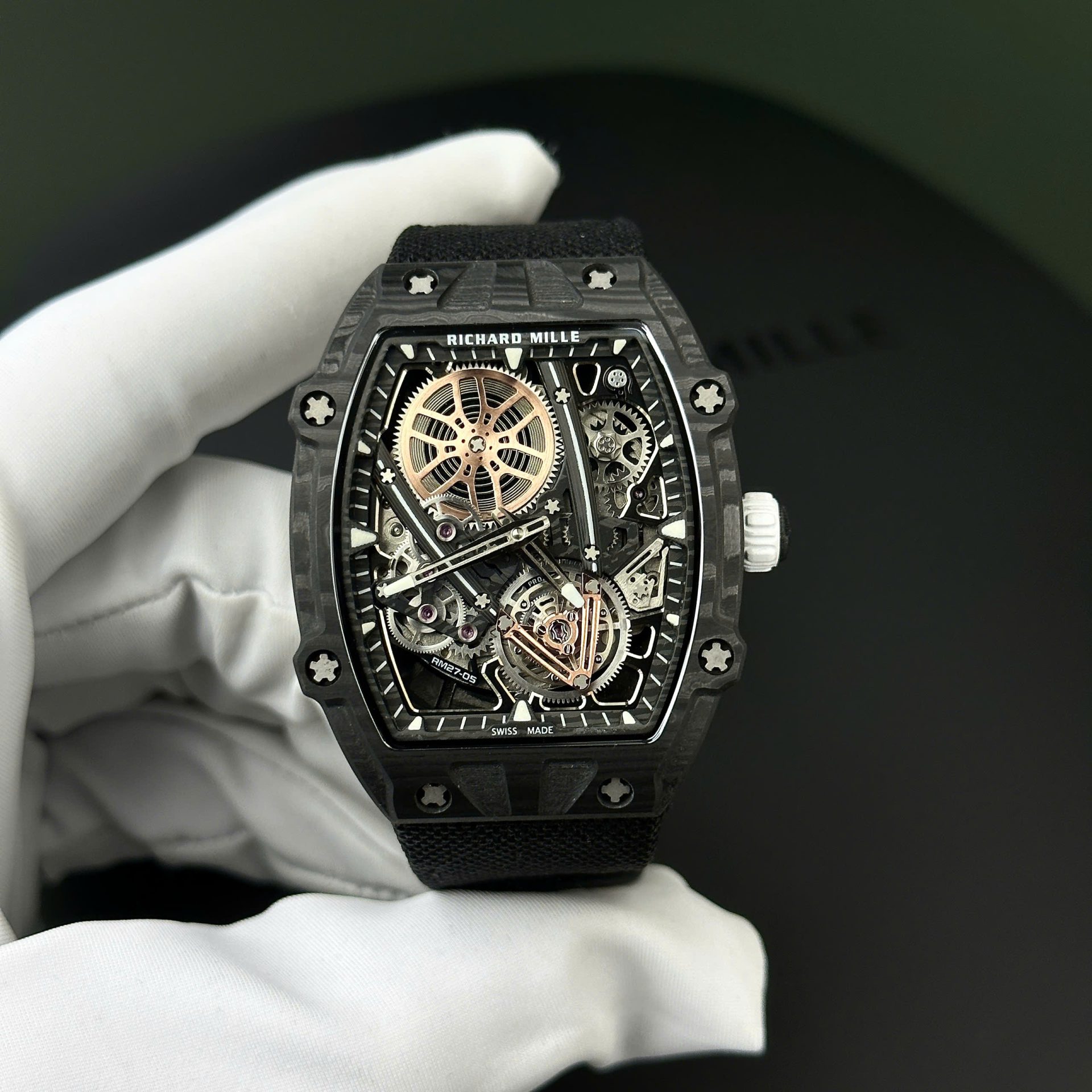 Dong-Ho-Richard-Mille-RM27-05-Vo-Carbon-Sieu-Nhe-Replica-11-38x48mm-2.jpg Richard Mille RM27-05 Carbon Replica Watches Best Quality 38x48mm - Image 1