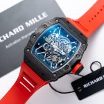 Richard Mille RM35-01 Replica 1:1 Watch Red Rubber Strap 45mm