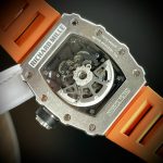 Richard Mille RM35-02 Fake Watch Orange Rubber Strap 44mm - Image 8