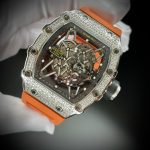 Richard Mille RM35-02 Fake Watch Orange Rubber Strap 44mm - Image 3