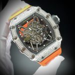 Richard Mille RM35-02 Fake Watch Orange Rubber Strap 44mm - Image 2