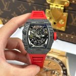 Richard Mille RM35-02 Rafael Nadal Carbon Replica Watches Red ZF Factory 44mm