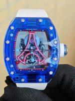 Richard Mille RM52-03 Paris Saint-Germain Tourbillon Replica Watch Bark Sapphire Blue 40x48mm