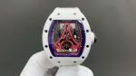Richard Mille Replica Watches RM52-03 Paris Saint-Germain Tourbillon White Ceramic 40x48mm - Image 2