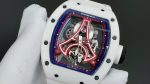 Richard Mille Replica Watches RM52-03 Paris Saint-Germain Tourbillon White Ceramic 40x48mm - Image 4