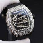 Richard Mille RM59-01 Replica Watches Case Full Stone Rubber Strap 51x43mm - Image 4