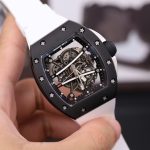 Richard Mille RM61-01 Replica Watches Black Ceramic Case Rubber Strap 50.2×42.7mm