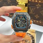 Richard Mille RM65-01 Orange Knock Off Watches Rubber Strap 44.5×49.9mm