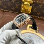 Richard Mille RM67-01 Imitation Watches Case Rose Gold Full Moissanite Diamonds Custom 38.7×47.5mm - Image 9