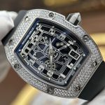 Richard Mille RM67-01 Luxury Fake Watches Skeleton Dial Case Full Moissanite Diamonds Custom 38.7×47.5mm - Image 5