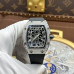 Richard Mille RM67-01 Luxury Fake Watches Skeleton Dial Case Full Moissanite Diamonds Custom 38.7×47.5mm - Image 3