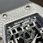 Richard Mille RM67-01 Luxury Fake Watches Skeleton Dial Case Full Moissanite Diamonds Custom 38.7×47.5mm - Image 7