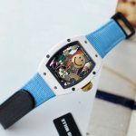 Richard Mille Copies Watches RM88 Smiley Fabic Nato Strap Blue 42mm