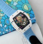 Richard Mille Copies Watches RM88 Smiley Fabic Nato Strap Blue 42mm - Image 3