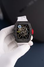 Richard Mille RM35-01 Rafael Nadal Carbon NTPT Imitation Watches White Rubber Strap ZF Factory 49.9x43mm - Image 2