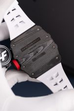 Richard Mille RM35-01 Rafael Nadal Carbon NTPT Imitation Watches White Rubber Strap ZF Factory 49.9x43mm - Image 7