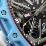 Richard Mille Fake Watches RM35-03 Rafael Nadal Case Pastel Blue Quartz TPT 43.2x50mm - Image 8