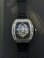 Richard Mille Luxury Fake Watches RM052 Flyback Tourbillon Skull Rubber Strap 43mm - Image 2