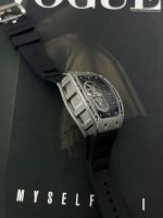 Richard Mille Luxury Fake Watches RM052 Flyback Tourbillon Skull Rubber Strap 43mm - Image 4