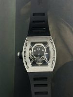 Richard Mille Luxury Fake Watches RM052 Flyback Tourbillon Skull Rubber Strap 43mm - Image 5
