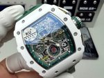 Richard Mille Replica Watches RM11-03 Chronograph White Ceramic Case Rubber Strap 48mm - Image 3