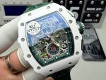 Richard Mille Replica Watches RM11-03 Chronograph White Ceramic Case Rubber Strap 48mm - Image 2
