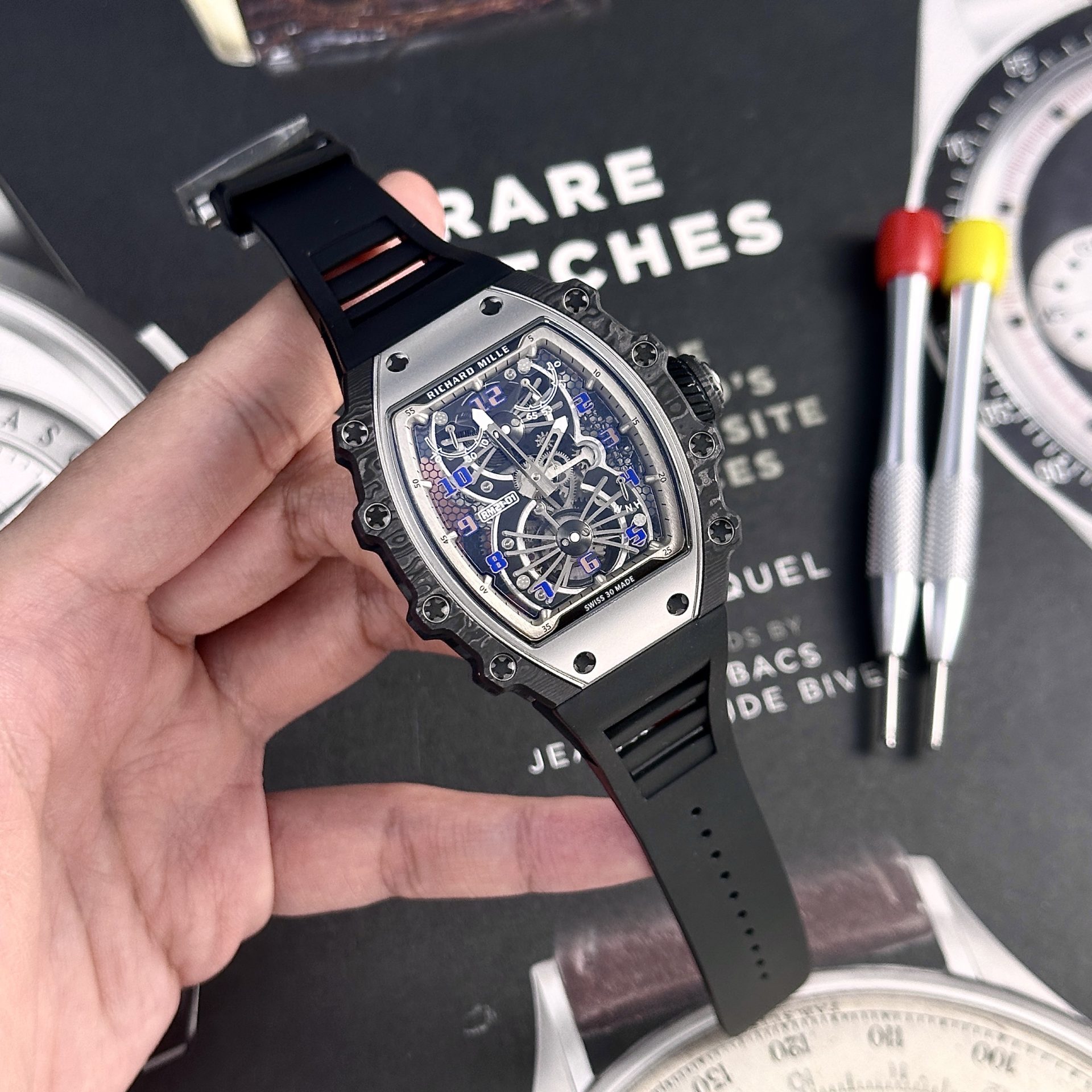 Dong-Ho-Richard-Mille-Replica-11-RM21-02-Tourbillon-Aerodyne-43mm-7.jpg Richard Mille Replica Watch RM21-02 Tourbillon Aerodyne Rubber Strap 43mm - Image 1
