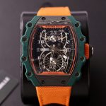 Richard Mille Replica Watches RM21-02 Tourbillon Aerodyne Green TPT RM Factory 43mm