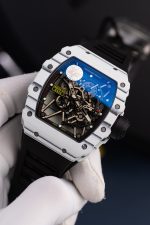 Richard Mille Luxury Imitation Watches RM35-01 Rafael Nadal White Carbon NTPT ZF Factory 49.9x43mm - Image 3