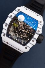 Richard Mille Luxury Imitation Watches RM35-01 Rafael Nadal White Carbon NTPT ZF Factory 49.9x43mm - Image 4